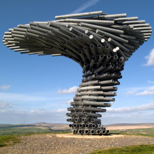 The Singing Ringing Tree located in Burnley, Lancashire 