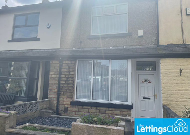 Outside of a three bedroom terraced house located on Barbon Street, Burnley, available for rent with The Lettings Cloud